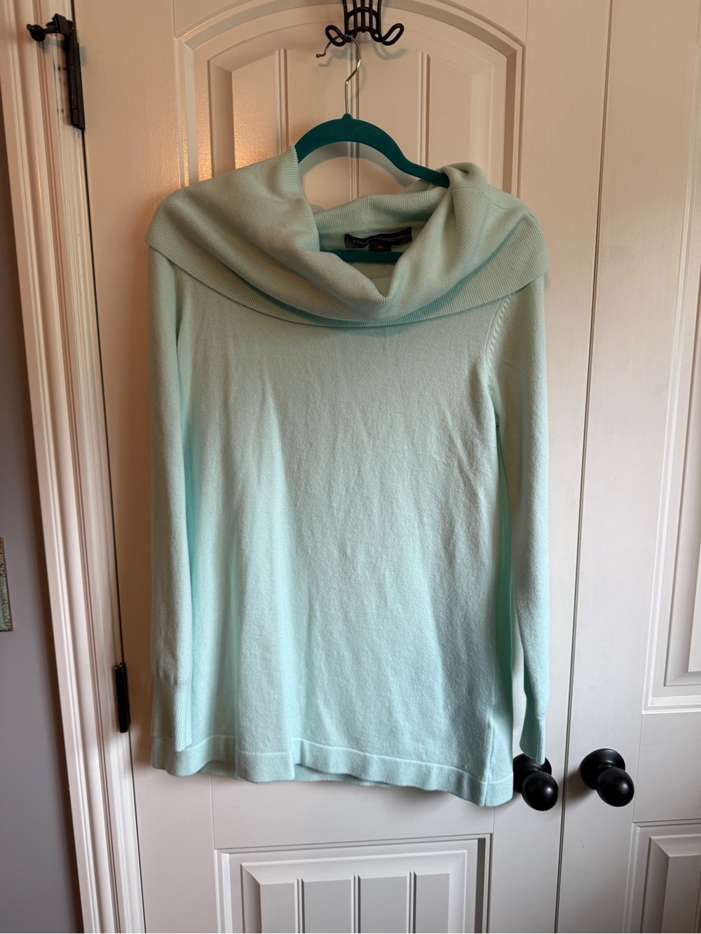 French Connection Light Mint Cowl Neck Women's Sweater